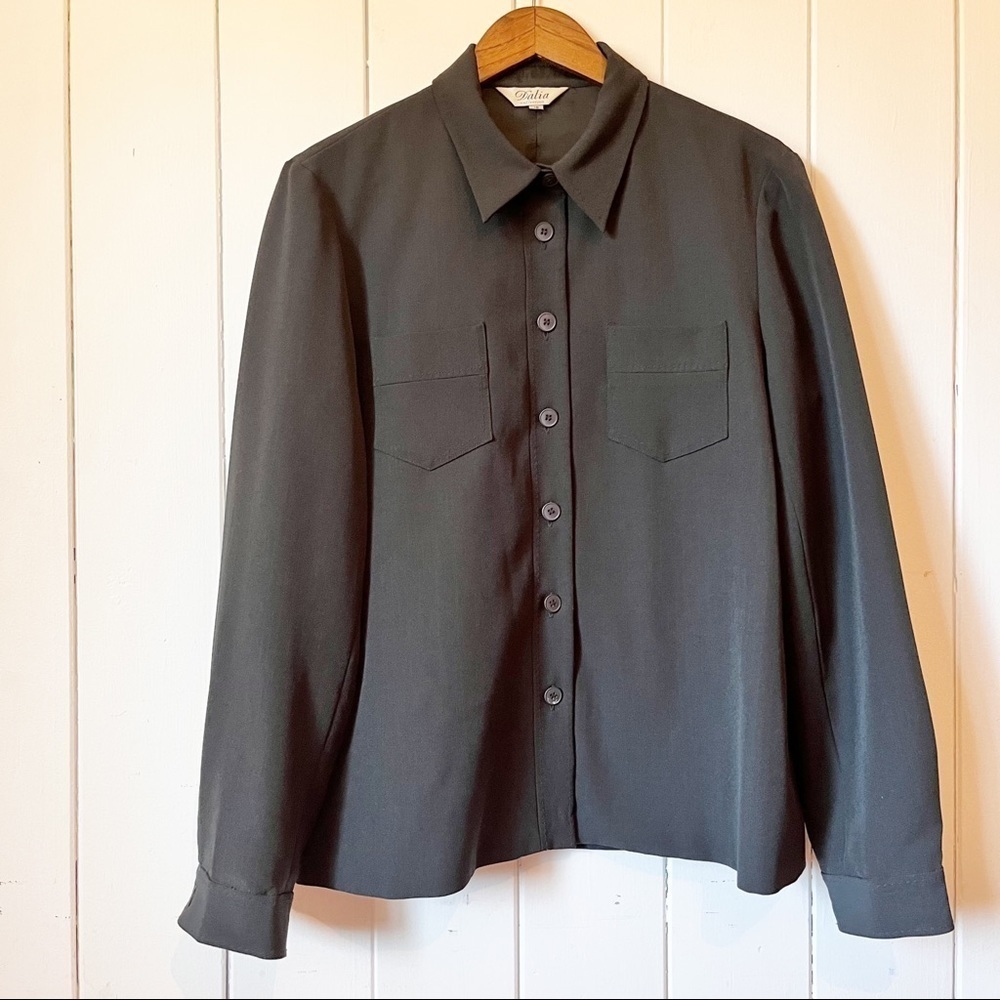 Dalia Collection Black Shacket. Size 16